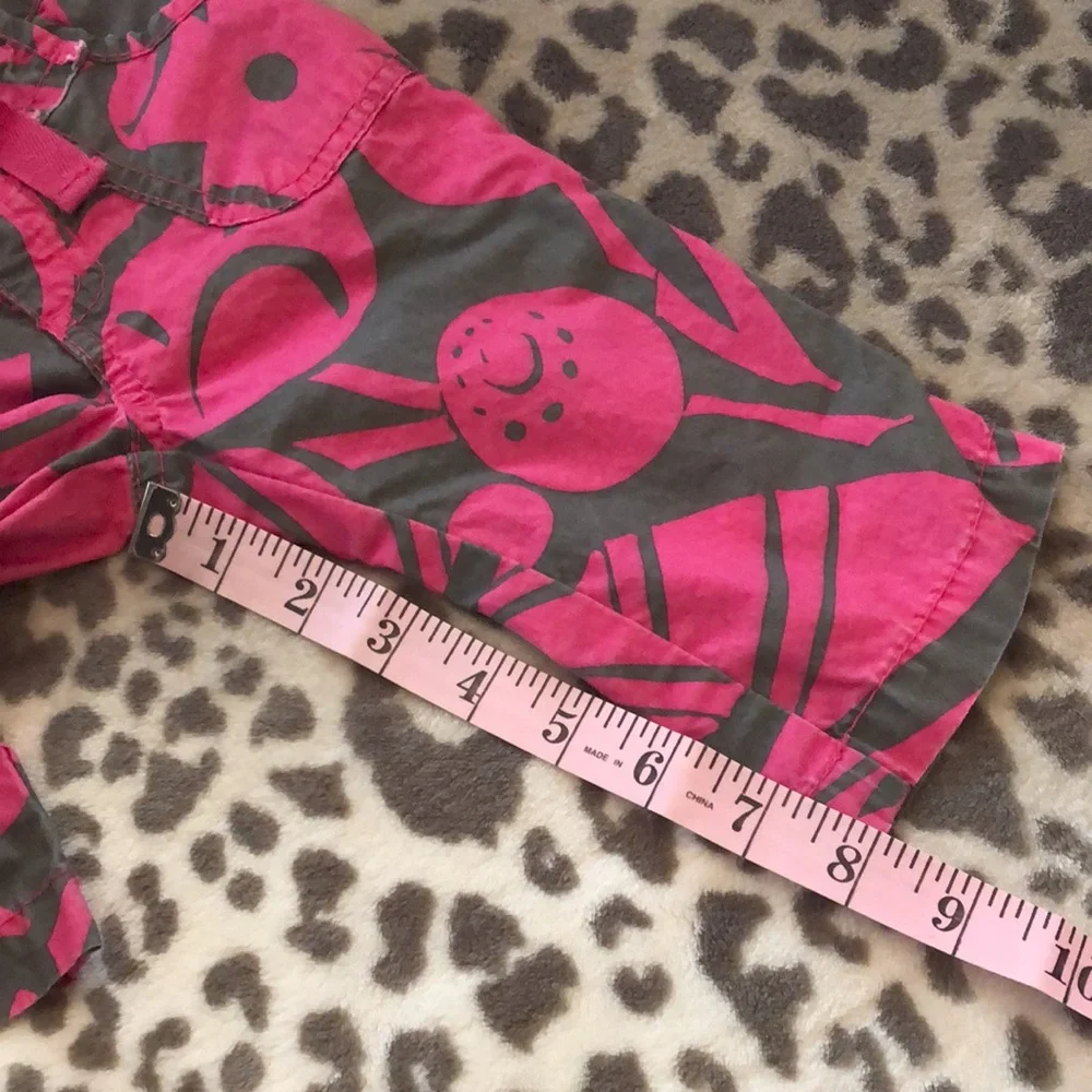 Old Navy Tropical Pants in Pink Gray Print Size 2T